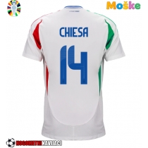 Moške Nogometnih dresov Italija Federico Chiesa #14 Gostujoči EP 2024 Kratki rokavi